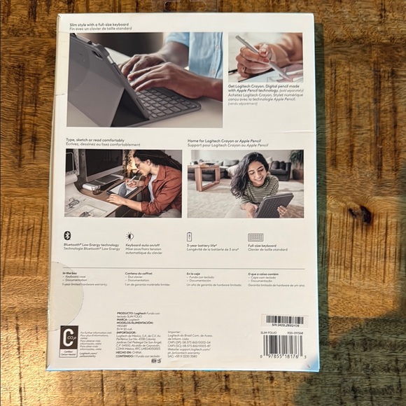 Logitech Gray Tablet Keyboard Slim Folio - Picture 2 of 2